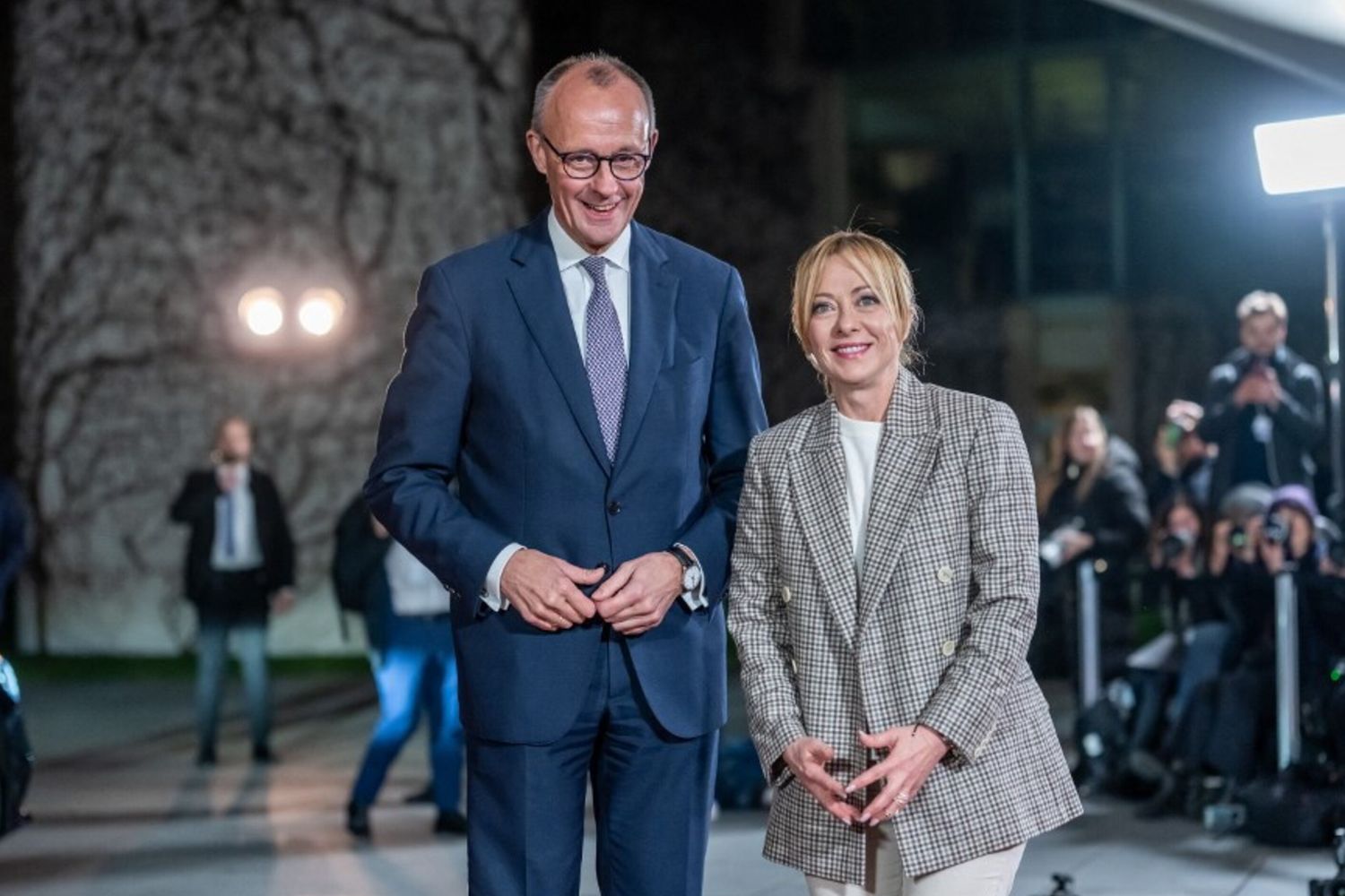 Merz e Giorgia Meloni