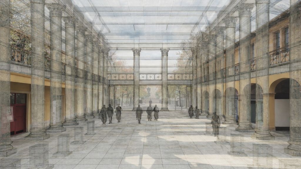 Un bozzetto per una possibile struttura che valorizzi il ritrovamento della Basilica