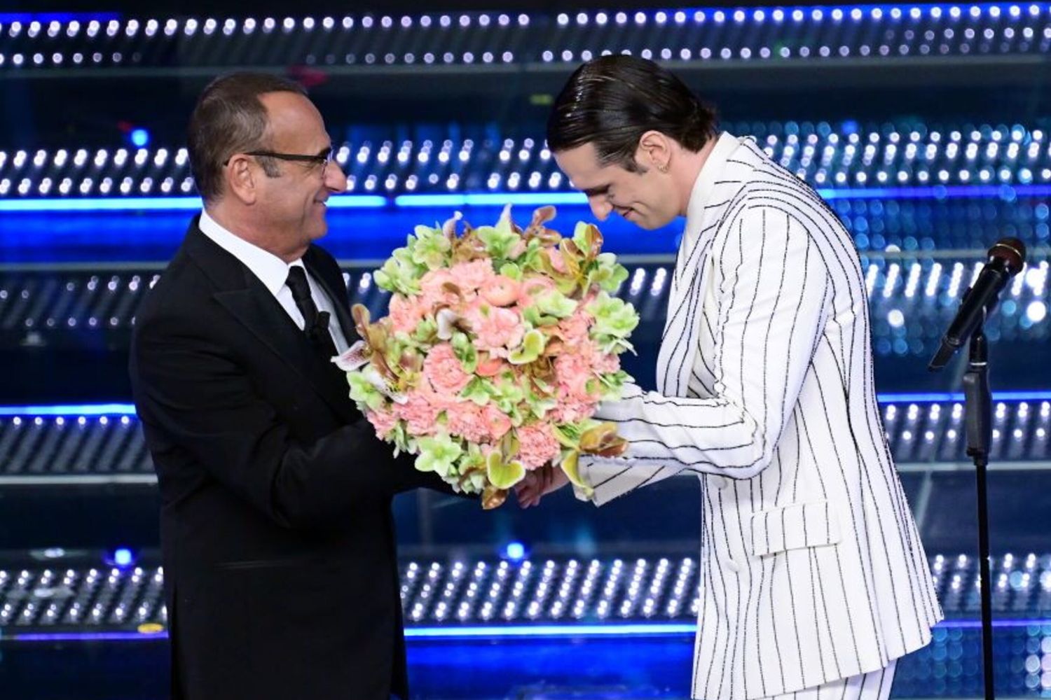 Carlo Conti e Achille Lauro