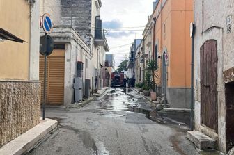 La strada di Adelfia dove è avvenuta la tragedia