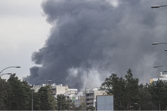 Fumo nel distretto Darnytskyi di Kiev