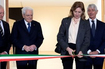 Il Presidente Sergio Mattarella all'inaugurazione di Casa Italia