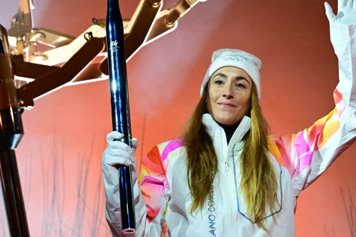 La tedofora finale, la sciatrice italiana Sofia Goggia