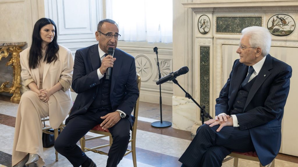 Il presidente Mattarella riceve gli artisti di Sanremo