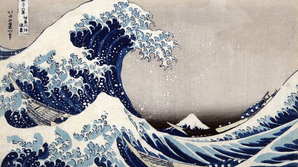 Katsushika Hokusai - La Grande Onda presso la costa di Kanagawa, della serie Trentasei vedute del monte Fuji. (1830 -1832)