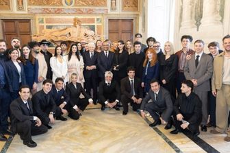 I protagonisti di Sanremo accolti dal Quirinale da Mattarella