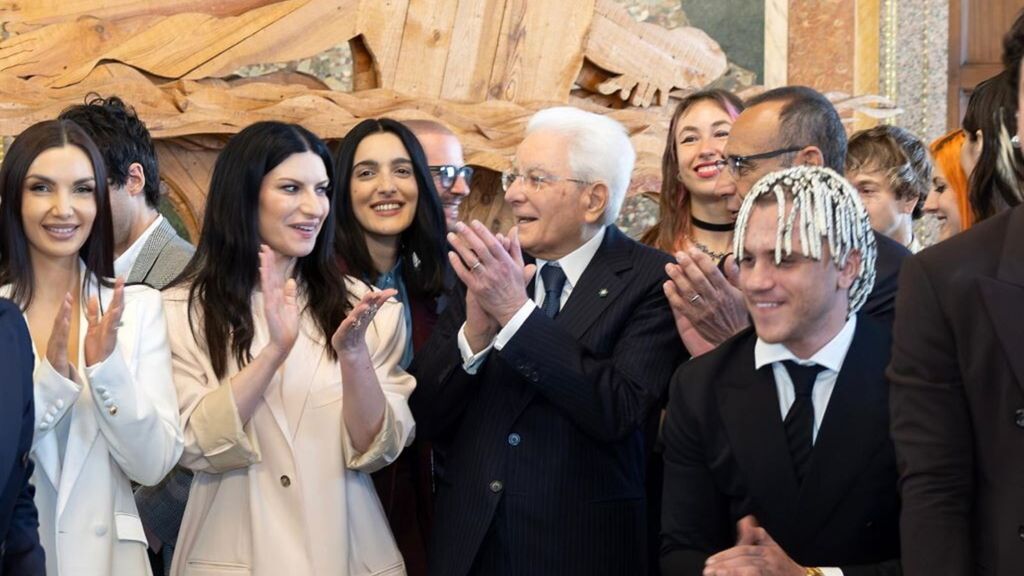 I protagonisti di Sanremo al Quirinale con Sergio Mattarella