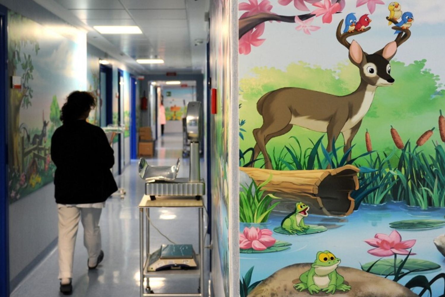 Una corsia dell'ospedale Bambino Gesù