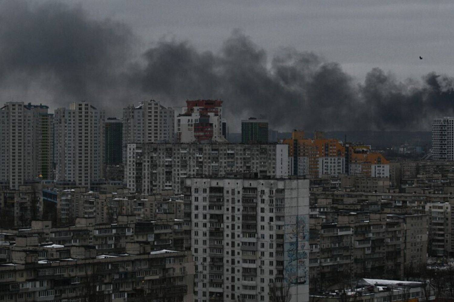 Bombe su Kiev (immagine di archivio)