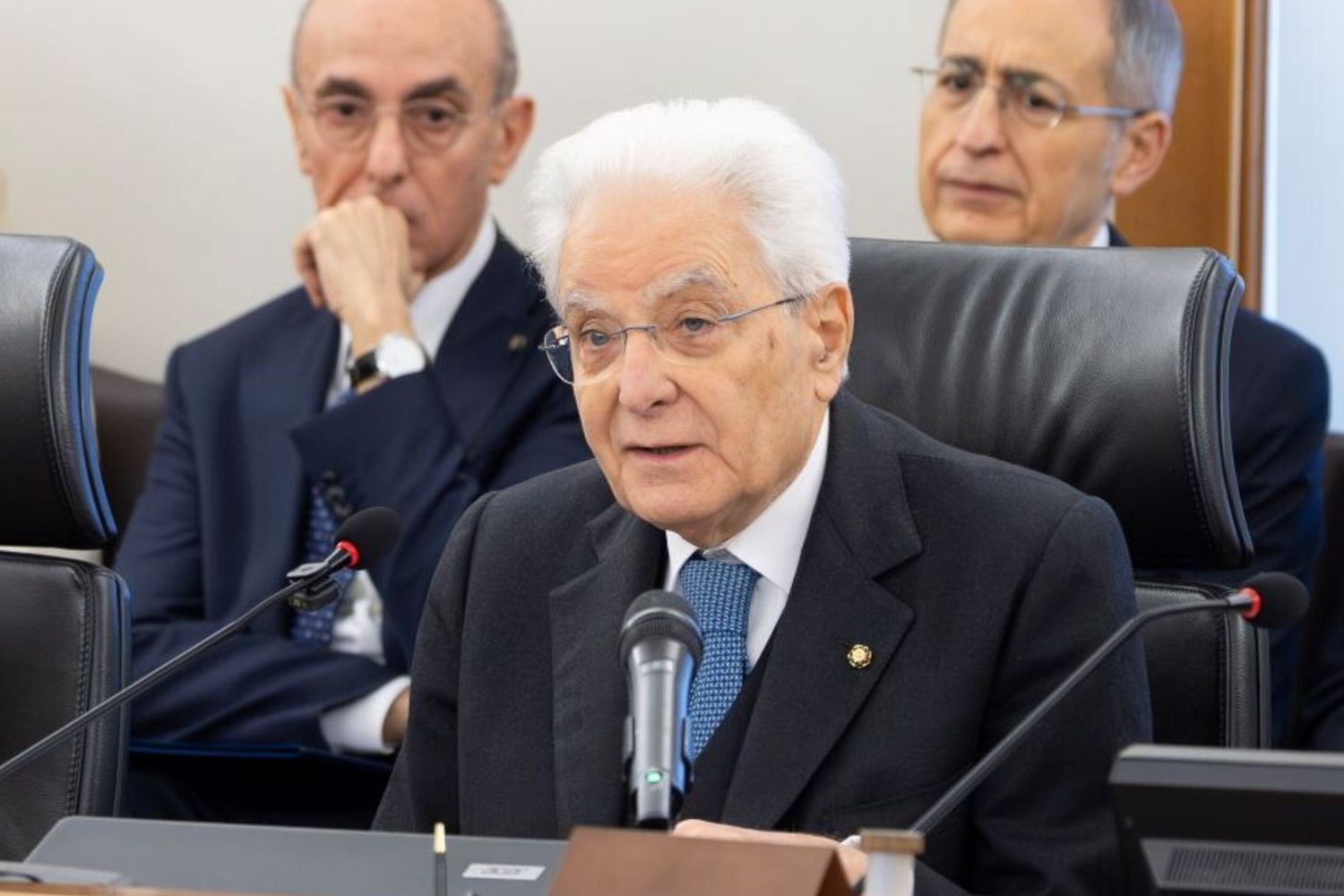 Il Presidente Sergio Mattarella presiede l'Assemblea plenaria del Consiglio Superiore della Magistratura