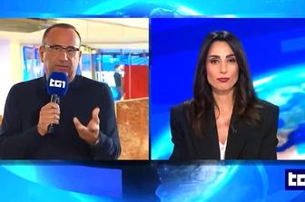 Carlo Conti e Giorgia Cardinaletti