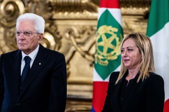 il presidente della Repubblica Sergio Mattarella con la presidente del Consiglio Giorgia Meloni