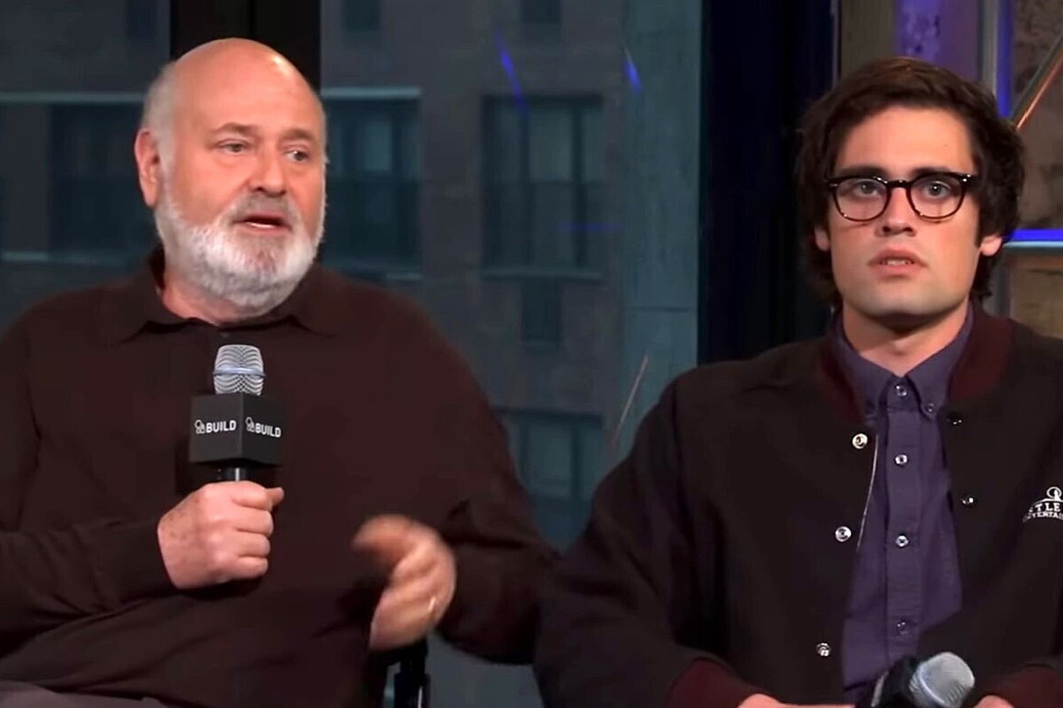 Borb Reiner e il figlio Nick nel 2015 durante la presentazione del film 'Being Charlie'