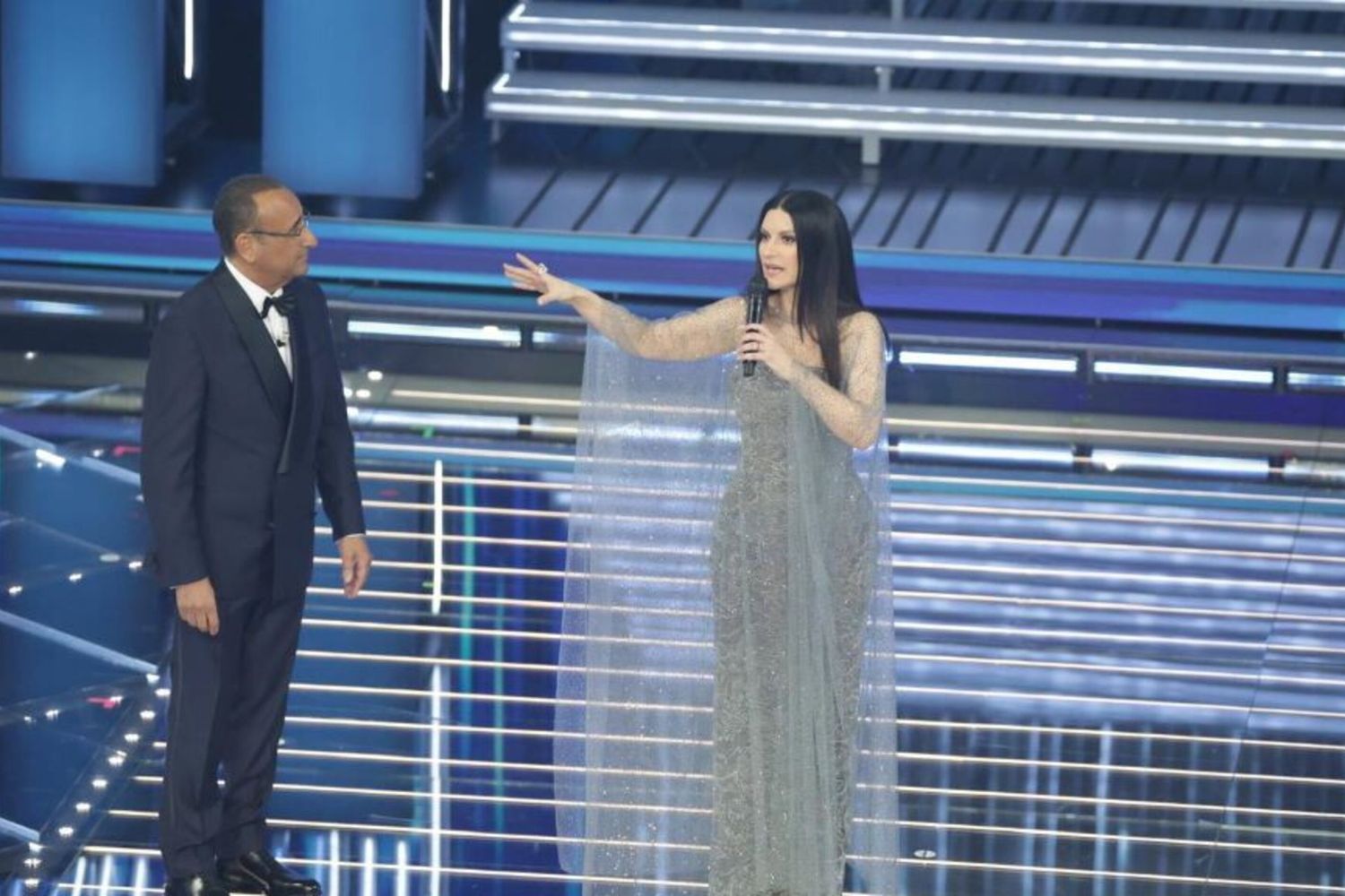 Carlo Conti e Laura Pausini