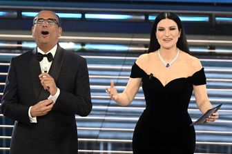 Sanremo: Carlo Conti e Laura Pausini