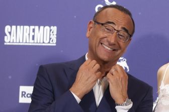 Carlo Conti e Irina Shayk