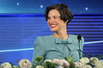 Bianca Balti in coinferenza stampa a Sanremo 2026