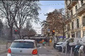 Incidente del tram ripreso da dash cam