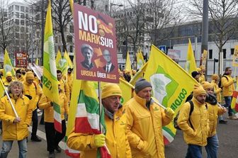 Protesta contro accordo Mercosur a Strasburgo