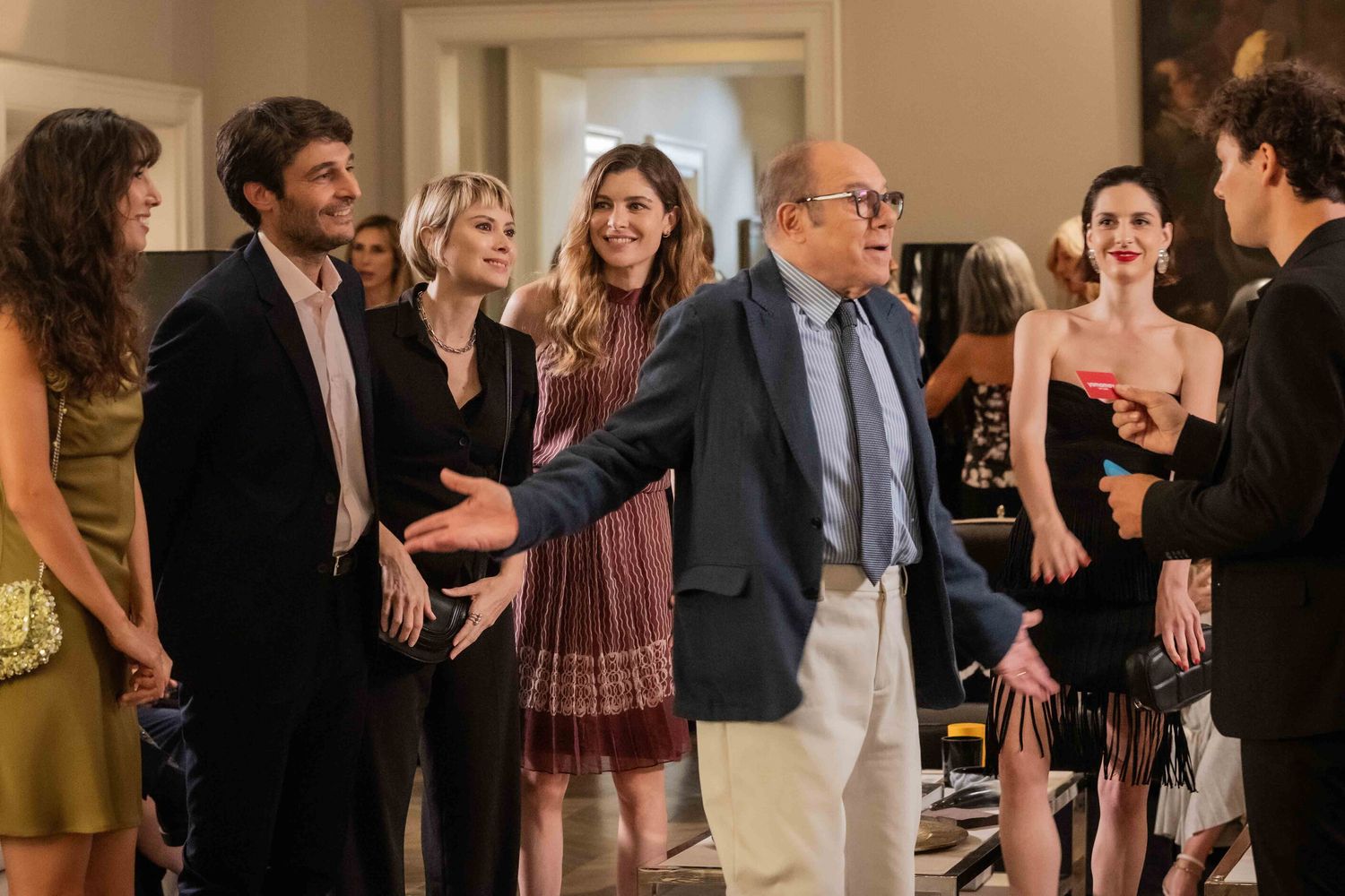 Carlo Verdone e il  cast di "Scuola di seduzione"