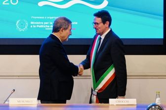 Nello Musumeci e il sindaco di Ravenna Alessandro Barattoni