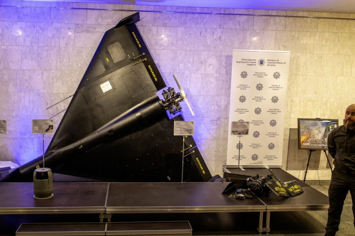 La testata del drone UAV Shahed 136 di fabbricazione iraniana