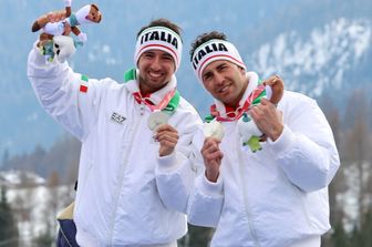 Giacomo Bertagnolli con la guida Andrea Ravelli