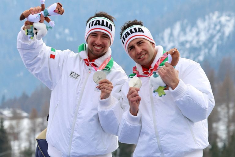 Giacomo Bertagnolli con la guida Andrea Ravelli