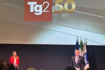 Antonio Tajani all'evento "TG2 50 anni di notizie" al MAXXI di Roma