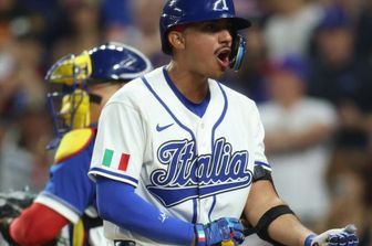 J.J. D'Orazio , giocatore dell'Italia durante la semifinale contro il Venezuela