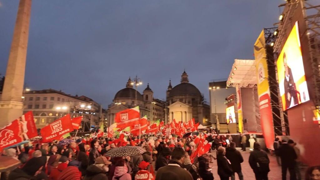 La manifestazione del fronte del No al Referendum sulla Giustizia