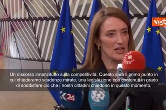 Consiglio Ue, Metsola: Primo punto all'ordine del giorno è la competitività europea