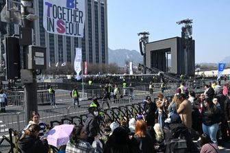 I preparativi per il concerto dei BTS a Seul