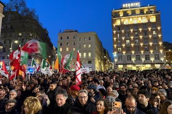 Festa in Piazza Barberini dei sostenitori del NO al referendum