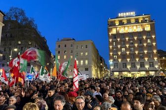 Festa in Piazza Barberini dei sostenitori del NO al referendum