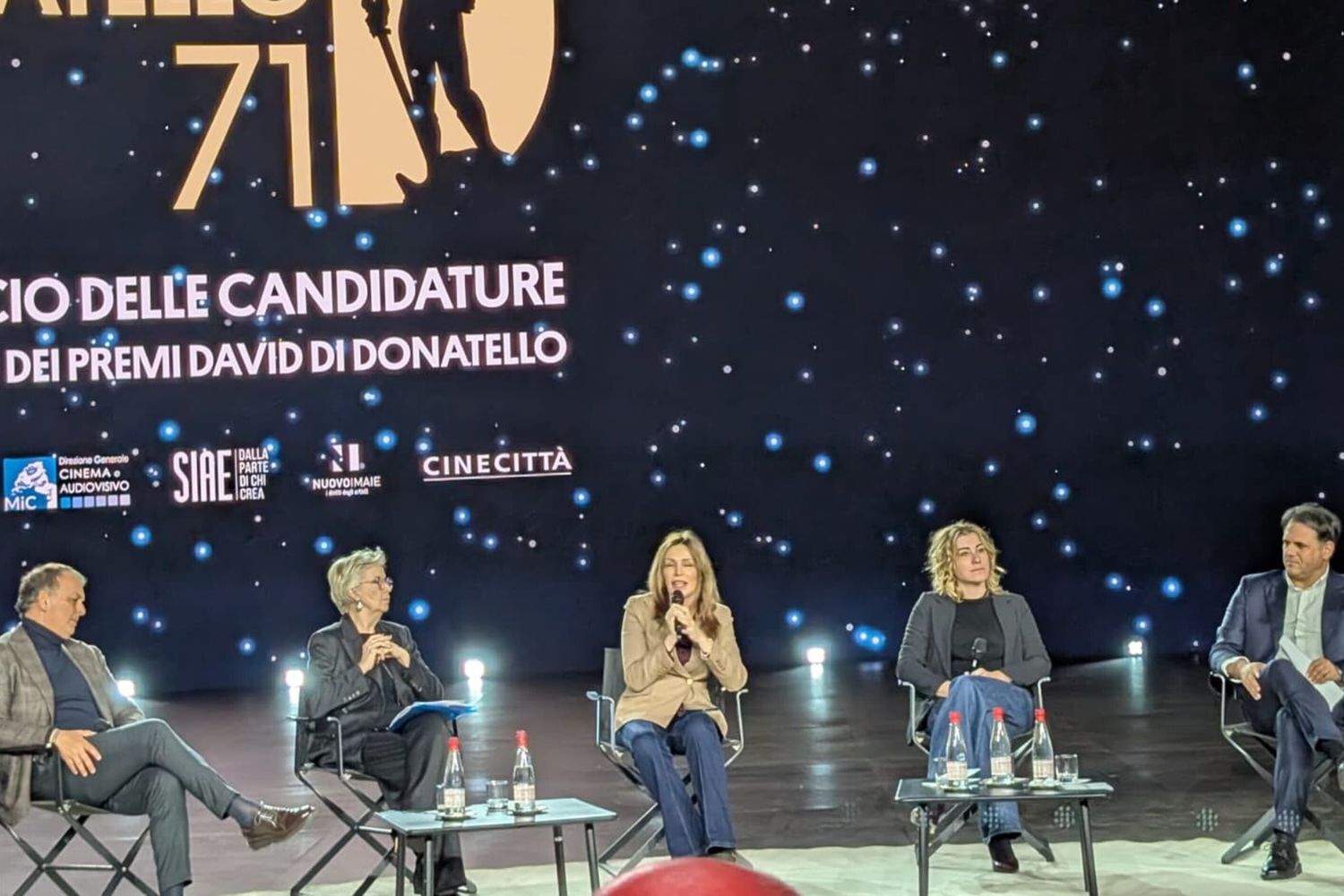 Conferenza stampa a Cinecittà