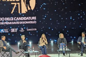 Conferenza stampa a Cinecittà