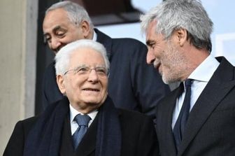 Il presidente Sergio Mattarella allo stadio Renzo Barbera per Palermo-Avellino