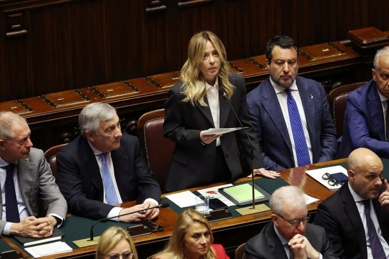 Giorgia Meloni alla Camera per l'informativa sull'azione del governo il 9 aprile 2026