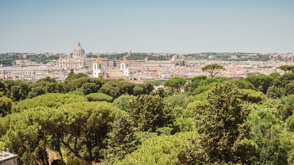 Vista dal terrazzo del Grand Hotel Flora a Via Veneto