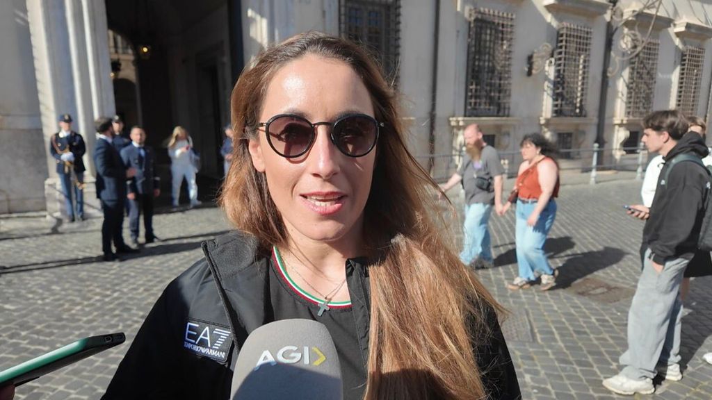 Sofia Goggia dopo l'incontro con la premier Meloni a Palazzo Chigi