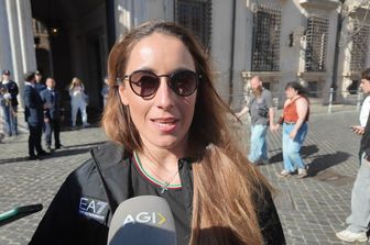 Sofia Goggia dopo l'incontro con la premier Meloni a Palazzo Chigi
