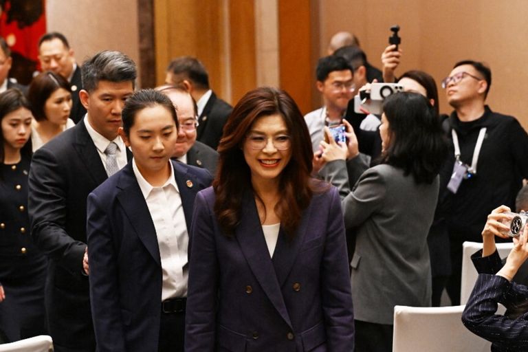 La presidente del Kuomintang di Taiwan, Cheng Li-wun