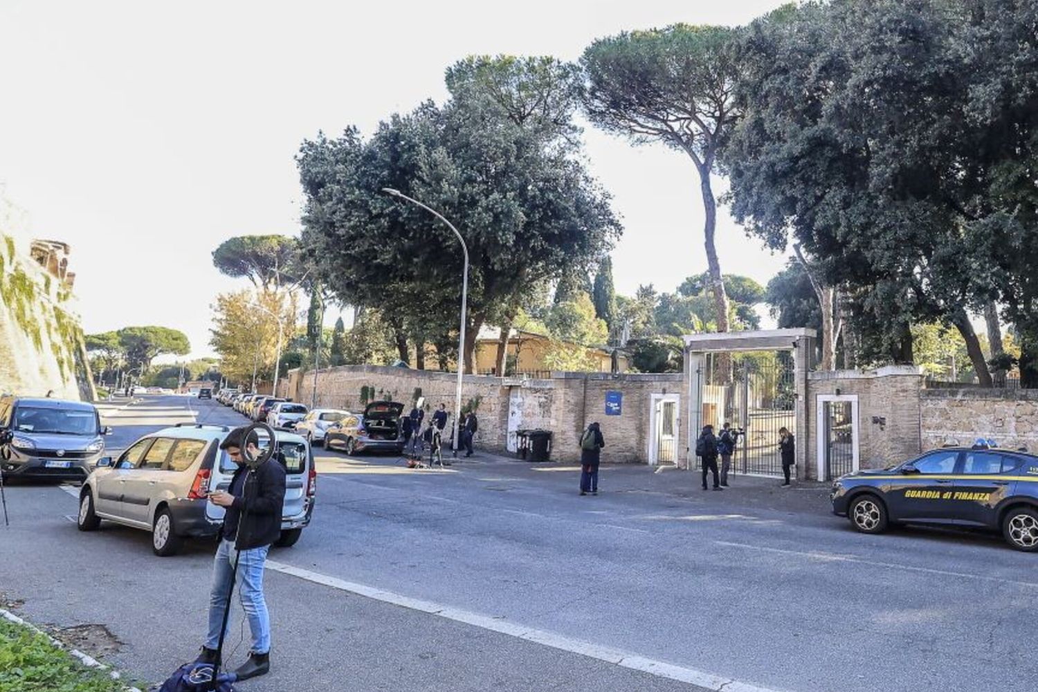 L'esterno della Casa del Jazz durante gli scavi