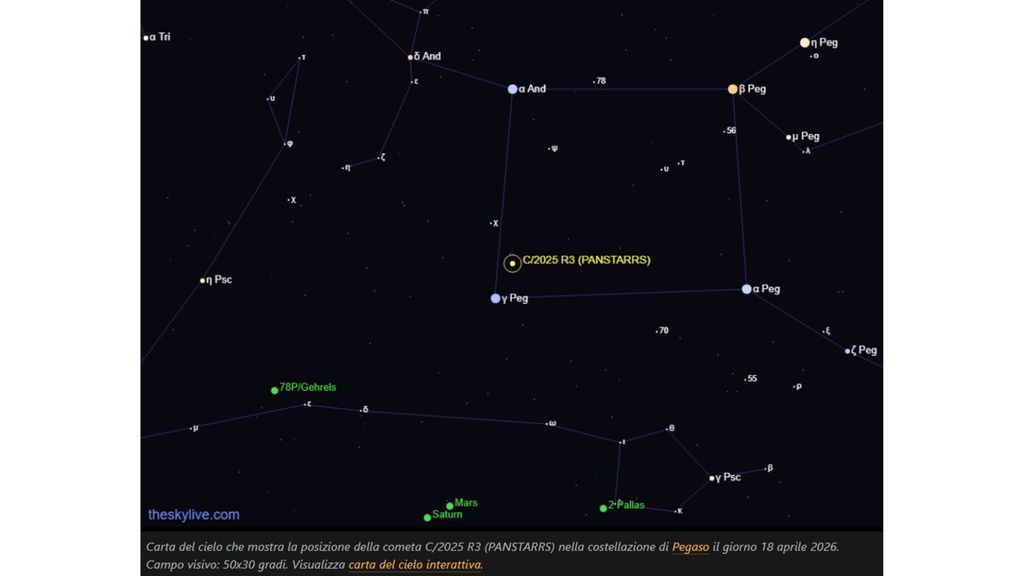 La cometa C/2025 R3
