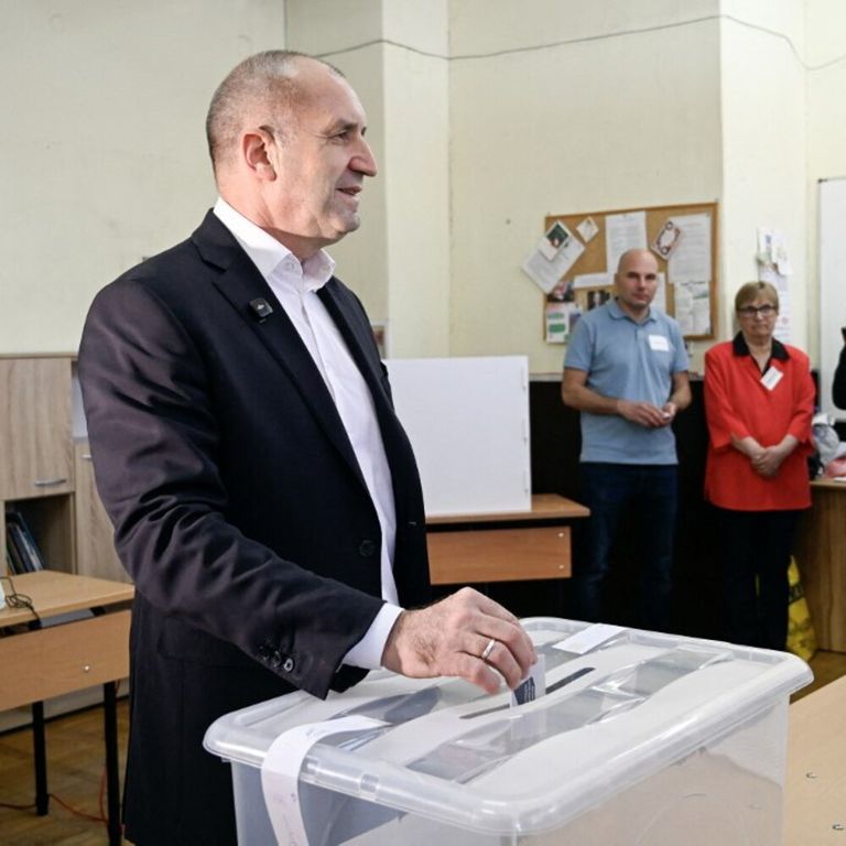 Il leader della coalizione Bulgaria Progressista ed ex presidente Rumen Radev