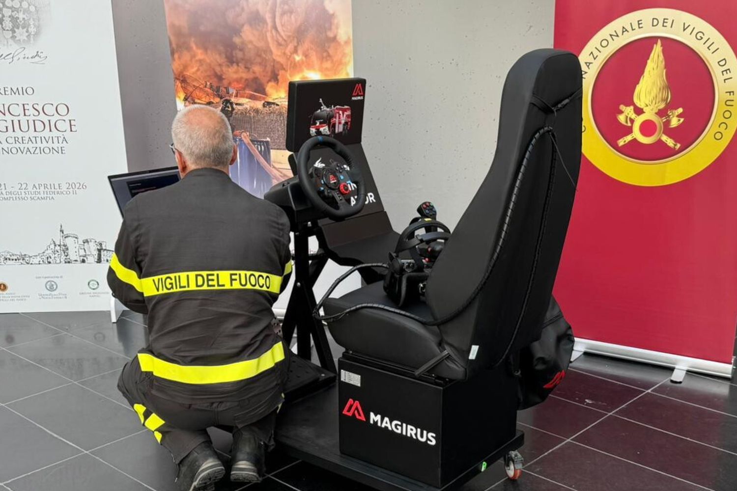 Attrezzature esposte nel complesso dell'Università Federico II a Scampia