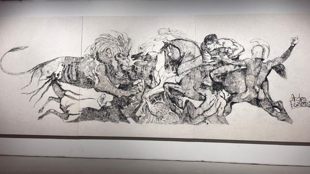 Murale che Andrea Pazienza realizzò nel 1987, in appena tre ore, alla Mostra d’Oltremare