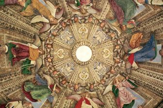 Profeti e angeli che reggono gli strumenti della passione di Cristo, dalla cupola della Sagrestia di San Marco