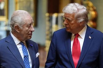 Re Carlo e Donald Trump al castello di Windsor